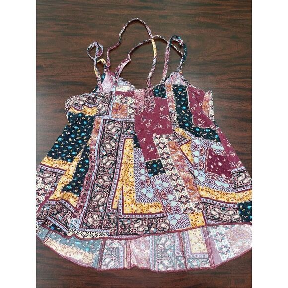 American Eagle Patchwork Tank Top Size X-Small - Picture 3 of 7